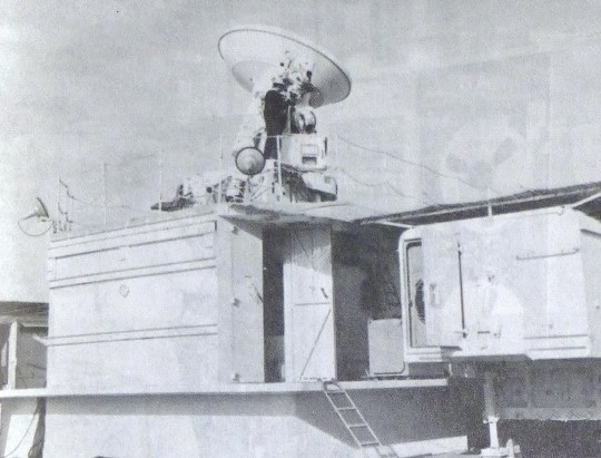 Le radar Bretagne au Centre d&#039;essais d&#039;engins spatiaux de Colomb-Béchard, en Algérie.